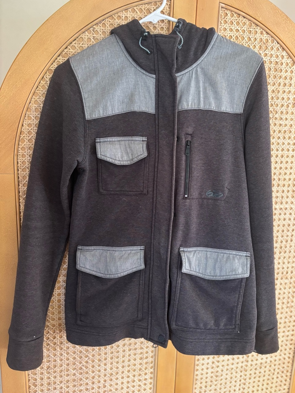 Nike 6.0 Dark Gray Hooded Utility Jacket with Light Gray Accents
